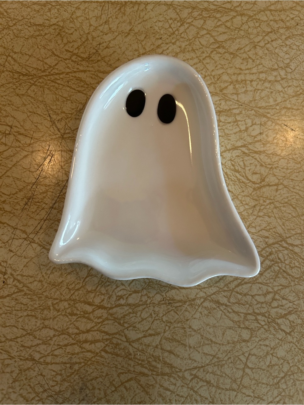 White Ghost Ceramic Trinket Dish